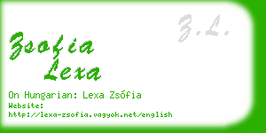 zsofia lexa business card